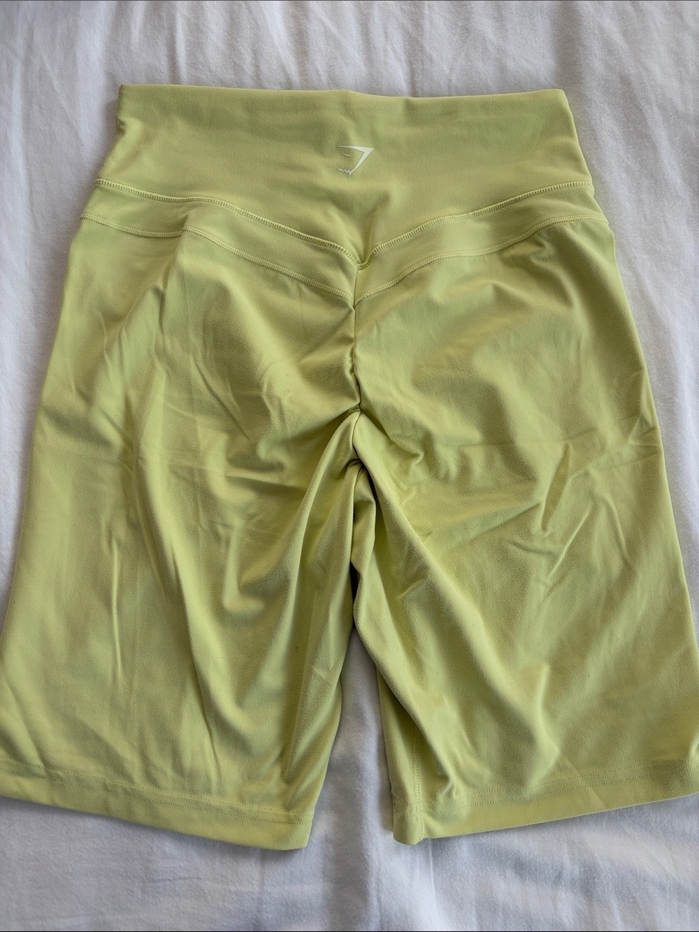 Gymshark Women's High-Rise Scrunch Bike Shorts — Pale Lime
